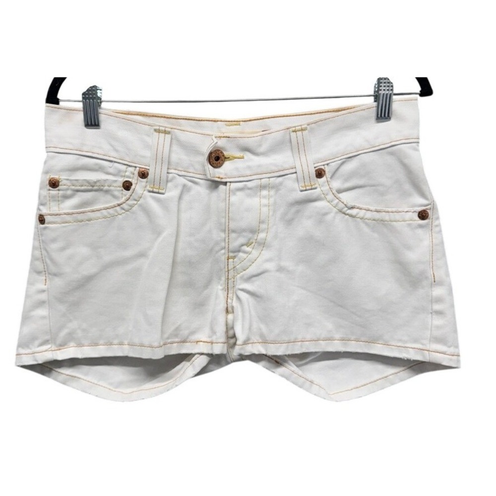 Levis 504 Slouch Jeans Womens 9 White Denim Ramie Cotton Relaxed Fit 5-Pocket